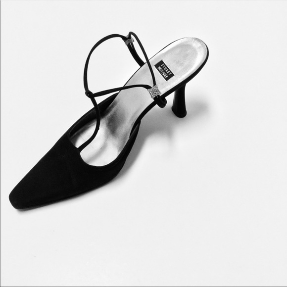 Stuart Weitzman T strap satin heel - Picture 1 of 4